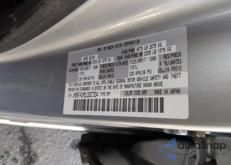 2020 Mazda Cx-5 Touring z USA, uszkodzony, nr VIN JM3KFACM0L0807304